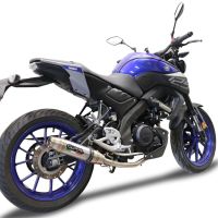 Escape compatible con Yamaha Mt 125 2020-2020, Deeptone Inox, Escape completo, no legal para países de la UE, con db killer extraíble 
