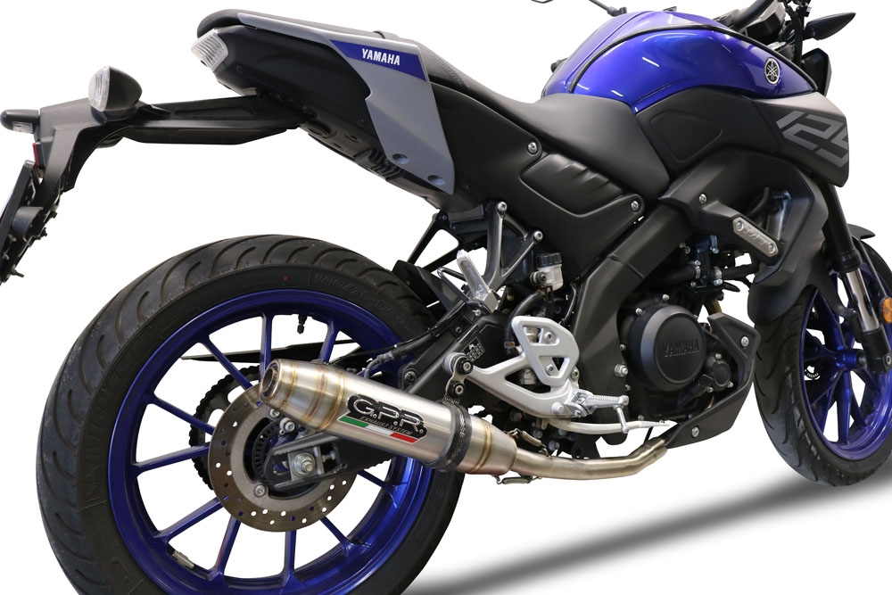 Escape compatible con Yamaha Mt 125 2020-2020, Deeptone Inox, Escape completo, no legal para países de la UE, con db killer extraíble 
