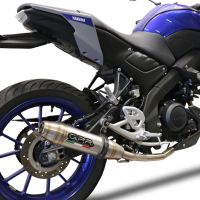Escape compatible con Yamaha Mt 125 2020-2020, Deeptone Inox, Escape completo, no legal para países de la UE, con db killer extraíble 