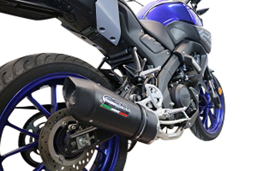 GPR escape compatible con  Yamaha Mt 125 2020-2020, Furore Evo4 Nero, Escape completo homologado y legal,con catalizador incluido db killer extraíble 