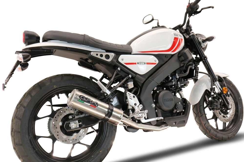 Escape compatible con Yamaha XSR 125 2021-2025, M3 Inox , Escape completo, no legal para países de la UE, con db killer extraíble 