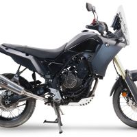 Escape compatible con Yamaha Tenere 700 2019-2020, GP Evo4 Titanium, Escape legal, homologado, silenciador con db killer desmontable y tubo de conexión específico 