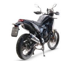 Escape compatible con Yamaha Tenere 700 2019-2020, GP Evo4 Titanium, Escape legal, homologado, silenciador con db killer desmontable y tubo de conexión específico 