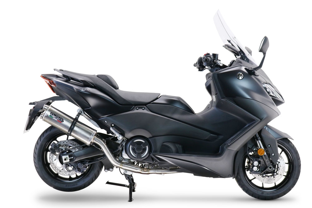 GPR escape compatible con  Yamaha T-Max 560 2020-2021, Dual Inox, Escape completo homologado y legal,con catalizador incluido db killer extraíble 