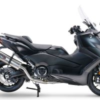GPR escape compatible con  Yamaha T-Max 560 2020-2021, Dual Inox, Escape completo homologado y legal,con catalizador incluido db killer extraíble 
