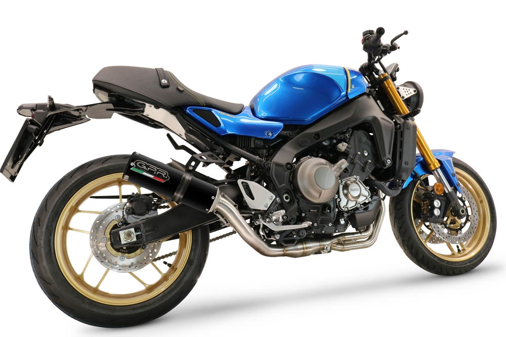 Escape compatible con Yamaha XSR900 2022-2024, M3 Black Titanium, Escape completo, no legal para países de la UE, con db killer extraíble 