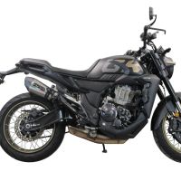 Escape compatible con Zontes 350 T1 ADV 2022-2024, GP Evo4 Titanium, Escape legal, homologado, silenciador con db killer desmontable y tubo de conexión específico 