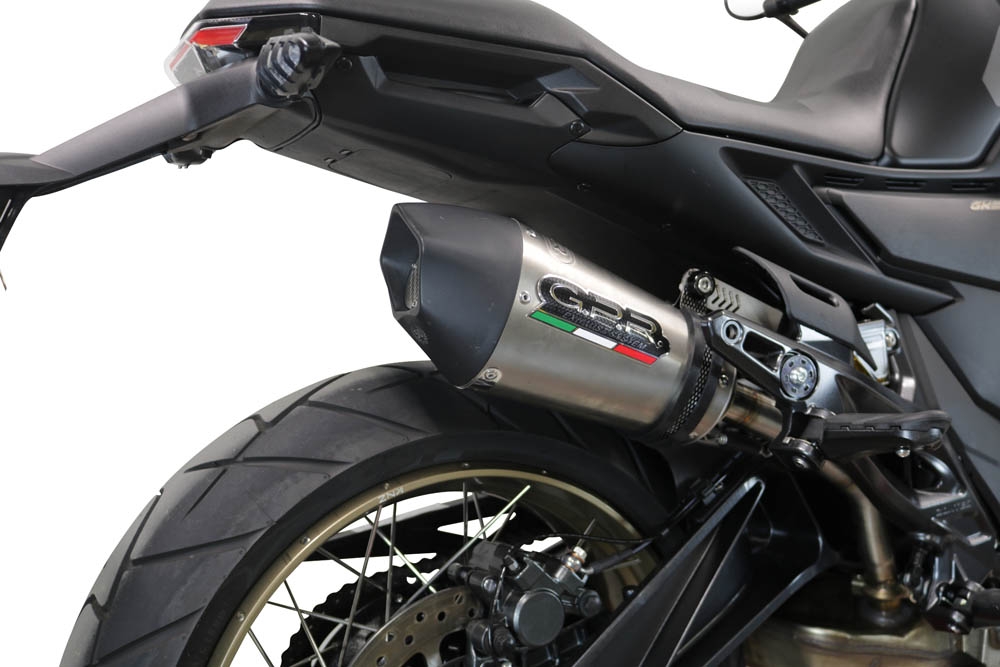 Escape compatible con Zontes 350 T1 ADV 2022-2024, GP Evo4 Titanium, Escape legal, homologado, silenciador con db killer desmontable y tubo de conexión específico 
