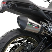 Escape compatible con Zontes 350 T1 ADV 2022-2024, GP Evo4 Titanium, Escape legal, homologado, silenciador con db killer desmontable y tubo de conexión específico 