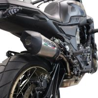 Escape compatible con Zontes 350 T1 ADV 2022-2024, GP Evo4 Titanium, Escape legal, homologado, silenciador con db killer desmontable y tubo de conexión específico 