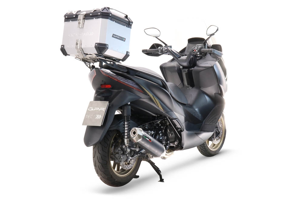 Baúl GPR TECH compatible con  Zontes E 350 2023/2024 Baúl Alpi-Tech en aluminio color plata, incluye portaequipajes específico de aluminio y placa especifica de acero. Capacidad Litros 35