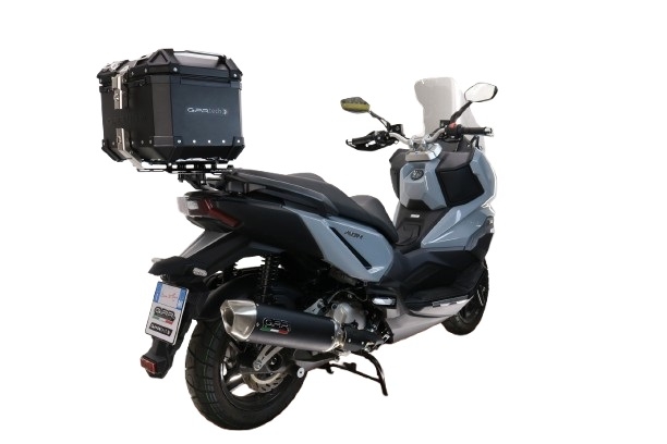 Baúl GPR TECH compatible con  Bmw G 310 Gs 2017/2021 e4 Baúl Alpi-Tech en aluminio, color negro con placa específica incluida Capacidad Litros 26