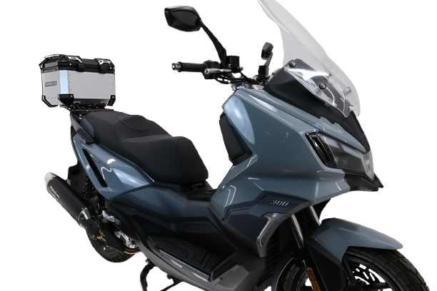 Baúl GPR TECH compatible con  Bmw G 310 Gs 2017/2021 e4 Baúl Alpi-Tech en aluminio color plata con placa específica incluida Capacidad Litros 26