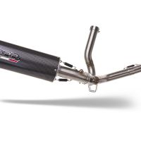Escape compatible con Suzuki V-Strom 650 2021-2025, Furore Evo4 Poppy, Sistema de escape medio lleno, incluido db killer extraíble y tubo de conexión 