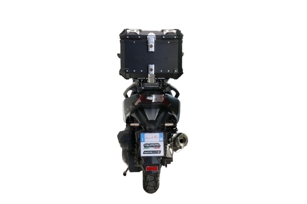 Baúl GPR TECH compatible con  Bmw G 310 Gs 2017/2021 e4 Baúl Alpi-Tech en aluminio, color negro con placa específica incluida Capacidad Litros 35