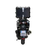 Baúl GPR TECH compatible con  Bmw G 310 Gs 2017/2021 e4 Baúl Alpi-Tech en aluminio, color negro con placa específica incluida Capacidad Litros 35
