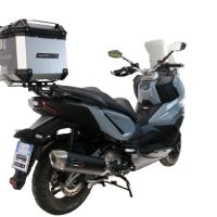 Baúl GPR TECH compatible con  Bmw G 310 Gs 2017/2021 e4 Baúl Alpi-Tech en aluminio color plata con placa específica incluida Capacidad Litros 35