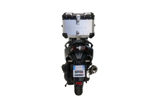 Baúl GPR TECH compatible con  Bmw G 310 Gs 2017/2021 e4 Baúl Alpi-Tech en aluminio color plata con placa específica incluida Capacidad Litros 26
