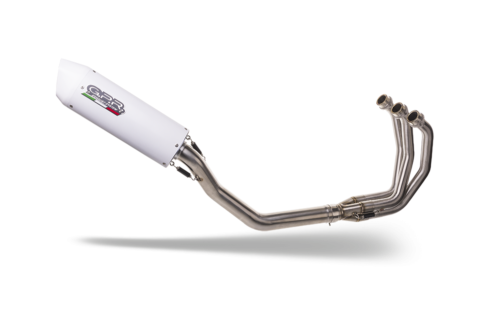 Escape compatible con Triumph Daytona 660 2023-2025, Albus Ceramic, Escape completo homologado y legal, incluido db killer extraíble 