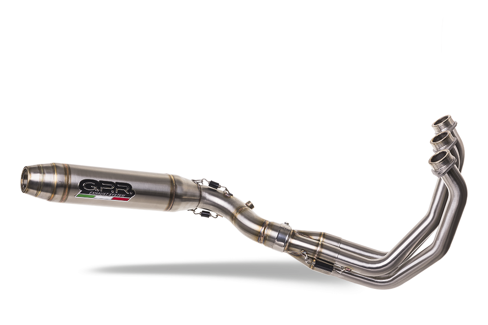 Escape compatible con Triumph Trident 660 2021-2024, Deeptone Inox, Escape completo, no legal para países de la UE, con db killer extraíble 
