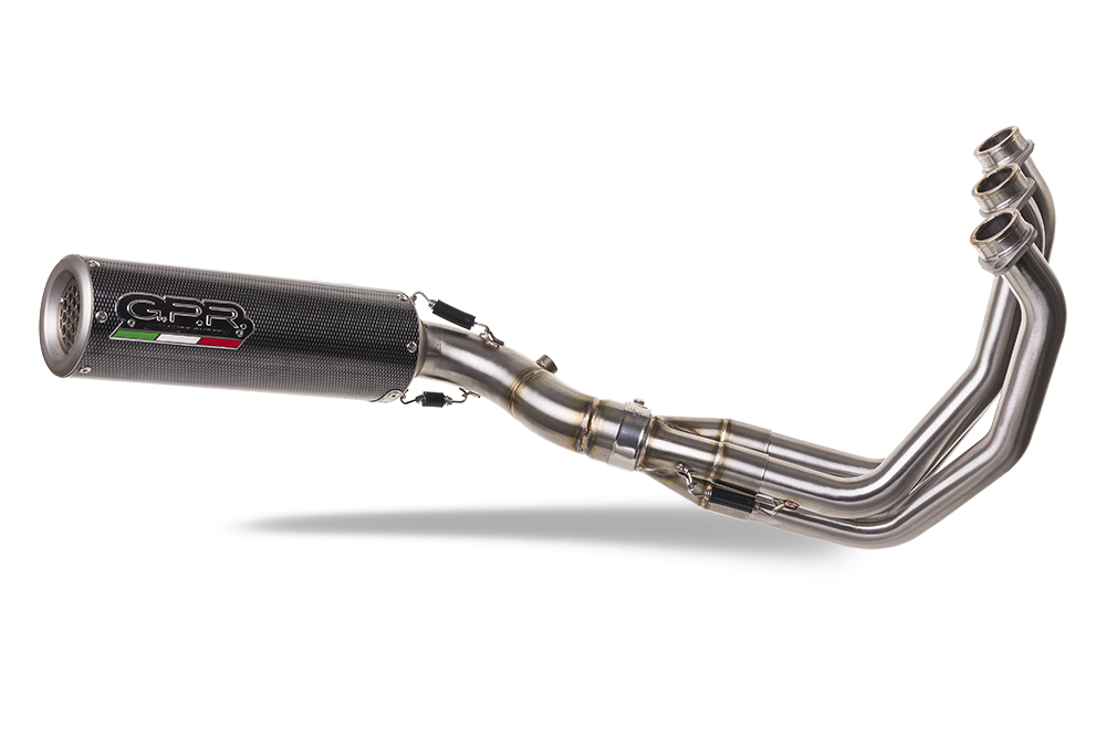 Escape compatible con Yamaha Mt-09 Tracer 900 2017-2020, M3 Poppy , Escape completo, no legal para países de la UE, con db killer extraíble 