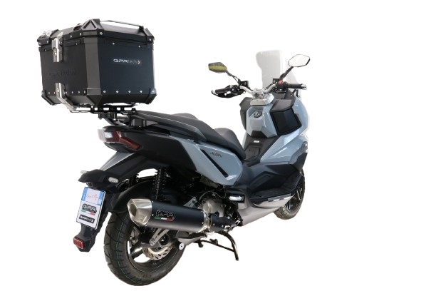 Baúl GPR TECH compatible con  Bmw G 310 Gs 2017/2021 e4 Baúl Alpi-Tech en aluminio, color negro con placa específica incluida Capacidad Litros 45