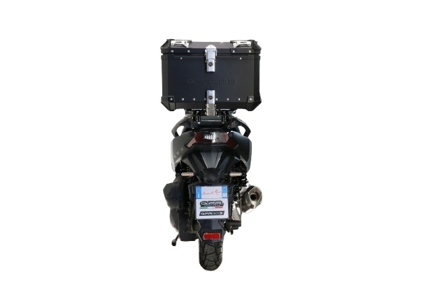 Baúl GPR TECH compatible con  Bmw G 310 Gs 2017/2021 e4 Baúl Alpi-Tech en aluminio, color negro con placa específica incluida Capacidad Litros 45