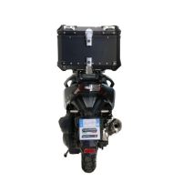 Baúl GPR TECH compatible con  Bmw G 310 Gs 2017/2021 e4 Baúl Alpi-Tech en aluminio, color negro con placa específica incluida Capacidad Litros 45