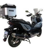 Baúl GPR TECH compatible con  Bmw G 310 Gs 2017/2021 e4 Baúl Alpi-Tech en aluminio color plata con placa específica incluida Capacidad Litros 45