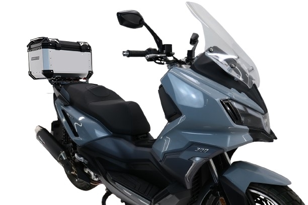 Baúl GPR TECH compatible con  Bmw G 310 Gs 2017/2021 e4 Baúl Alpi-Tech en aluminio color plata con placa específica incluida Capacidad Litros 45