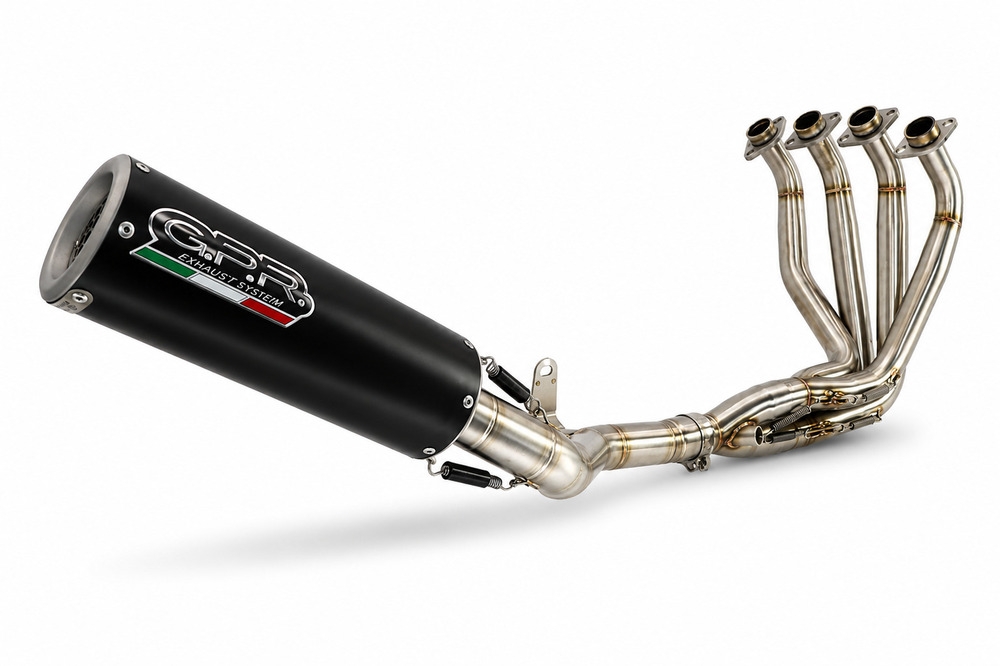 GPR escape compatible con Honda Cbr 1000 RR 2017-2019, M3 Black Titanium, Escape completo racing, incluyendo colector y db killer desmontable, sin homologación 