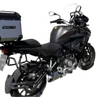 Baúl GPR TECH compatible con  Benelli Trk 502 2017/2020 e4 Baúl Alpi-Tech en aluminio color plata con placa específica incluida Capacidad Litros 35
