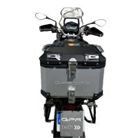 Baúl GPR TECH compatible con  Benelli Trk 502 2017/2020 e4 Baúl Alpi-Tech en aluminio color plata con placa específica incluida Capacidad Litros 35