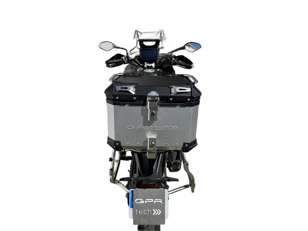 Baúl GPR TECH compatible con  Voge 525DSX 2023/2025 e5 Baúl Alpi-Tech en aluminio color plata con placa específica incluida Capacidad Litros 35