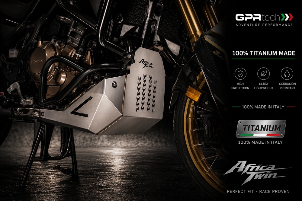 GPR TECH compatible con  Honda Crf 1100 L Africa Twin 2024/2026 e5 plus Protección del motor en titanio 