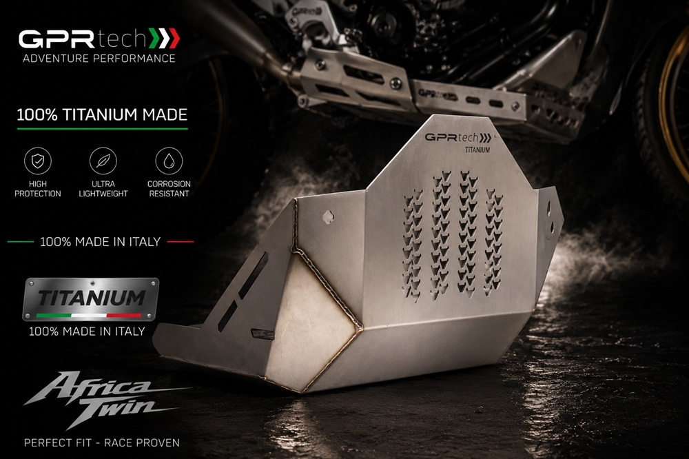 GPR TECH compatible con  Honda Crf 1100 L Africa Twin 2024/2026 e5 plus Protección del motor en titanio 