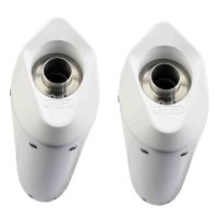 Escape compatible con Suzuki Gsx-R 1000 K7 2007-2008, Albus Ceramic, Par de terminales de escape homologados, con db killer extraíbles y tubos de conexión específicos 