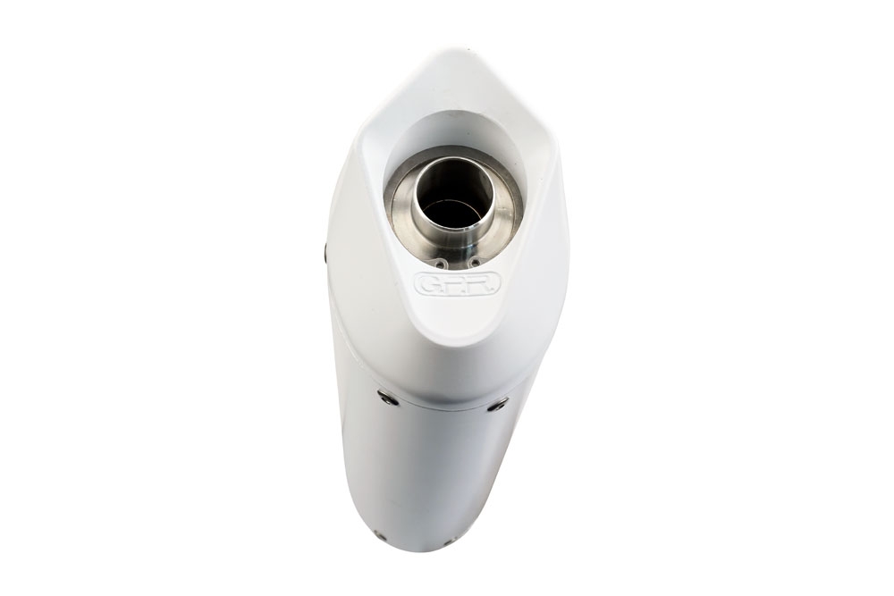 Escape compatible con Fantic Motor XEF 125 2025-2026, Albus Ceramic, Escape homologaedo, legal para mercados fuera de la UE, incluido tubo de enlace y db killer extraíble 