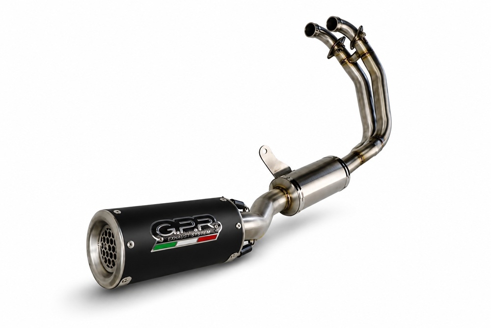 GPR escape compatible con Aprilia TUONO 660 2025-2026, M3 Black Titanium, Escape completo homologado y legal,con catalizador incluido db killer extraíble 