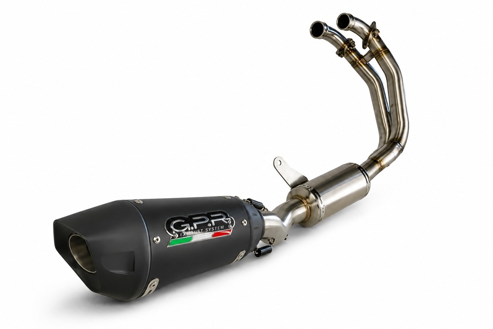 GPR escape compatible con Aprilia RS 660 2025-2026, GP-Revo Black Titanium, Escape completo racing, incluyendo colector y db killer desmontable, sin homologación 