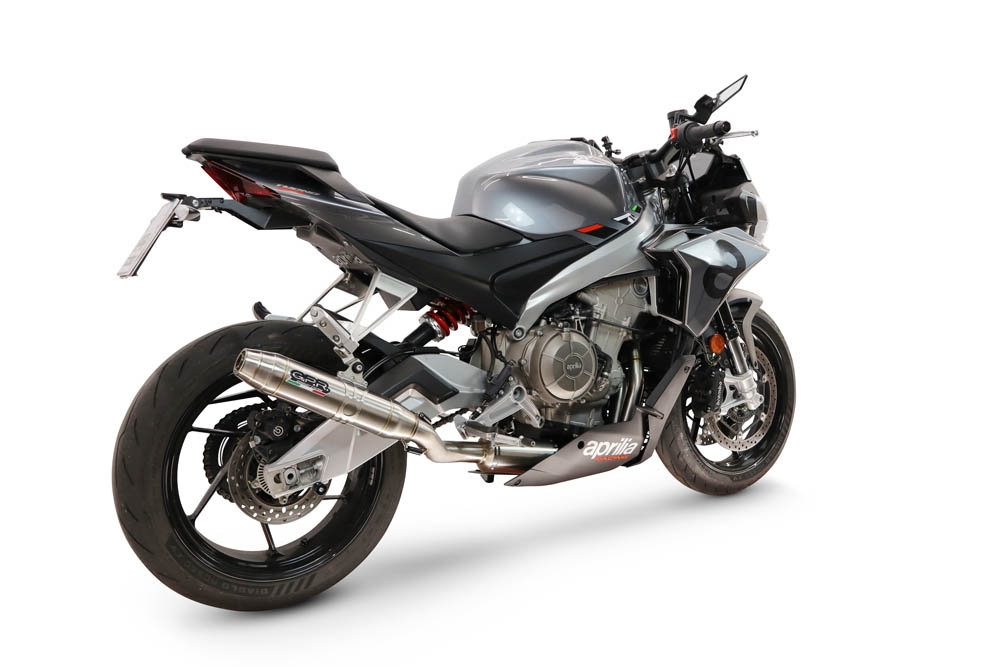 GPR escape compatible con Aprilia RS 660 2021-2024, Deeptone Inox, Escape completo, no legal para países de la UE, con db killer extraíble 