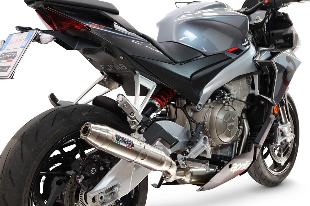 GPR escape compatible con Aprilia RS 660 2021-2024, Deeptone Inox, Escape completo, no legal para países de la UE, con db killer extraíble 