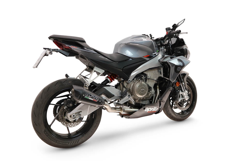 GPR escape compatible con Aprilia RS 660 2025-2026, GP-Revo Black Titanium, Escape completo racing, incluyendo colector y db killer desmontable, sin homologación 