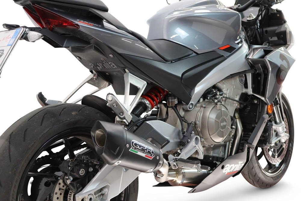 GPR escape compatible con Aprilia RS 660 2025-2026, GP-Revo Black Titanium, Escape completo racing, incluyendo colector y db killer desmontable, sin homologación 