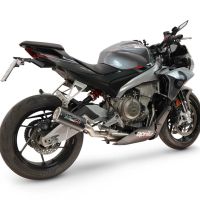 GPR escape compatible con Aprilia TUONO 660 2025-2026, M3 Black Titanium, Escape completo homologado y legal,con catalizador incluido db killer extraíble 