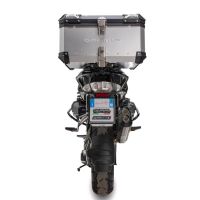 Baúl GPR TECH compatible con  Bmw R 1200 Gs 2013/2016 Baúl Alpi-Tech en aluminio color plata con placa específica incluida Capacidad Litros 55