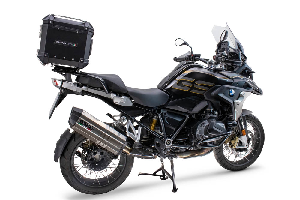 Baúl GPR TECH compatible con  Bmw R 1250 Gs 2021/2024 e5 Baúl Alpi-Tech en aluminio, color negro con placa específica incluida Capacidad Litros 35