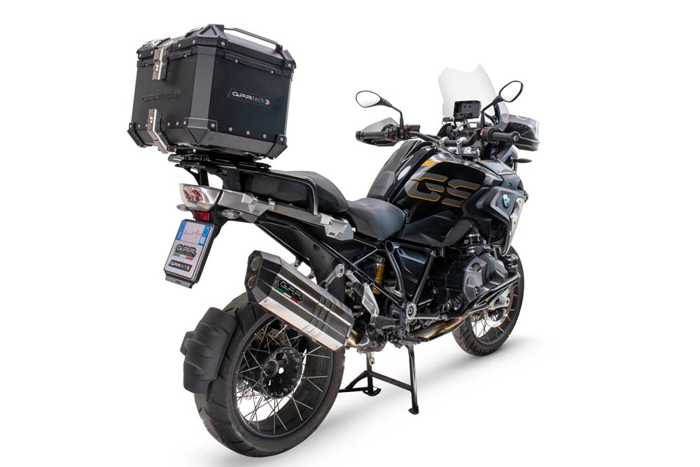 Baúl GPR TECH compatible con  Bmw R 1250 Gs 2021/2024 e5 Baúl Alpi-Tech en aluminio, color negro con placa específica incluida Capacidad Litros 45