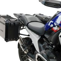 GPR TECH compatible con  Bmw R 1300 GS Adventure 2024/2026 Par de maletas laterales en aluminio color negro con portaequipajes específico Capacidad 38 LT. + 38 LT.
