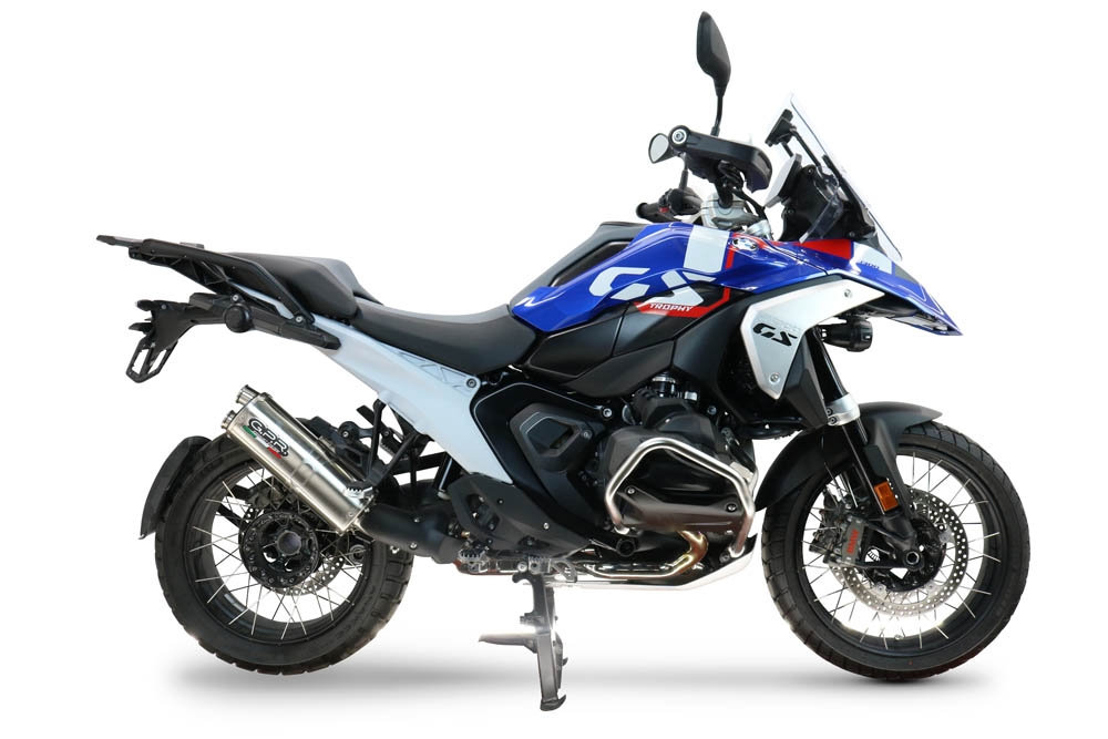 GPR escape compatible con  Bmw R 1300 GS 2024-2026, Dual Inox, Escape legal, homologado, silenciador con db killer desmontable y tubo de conexión específico 
